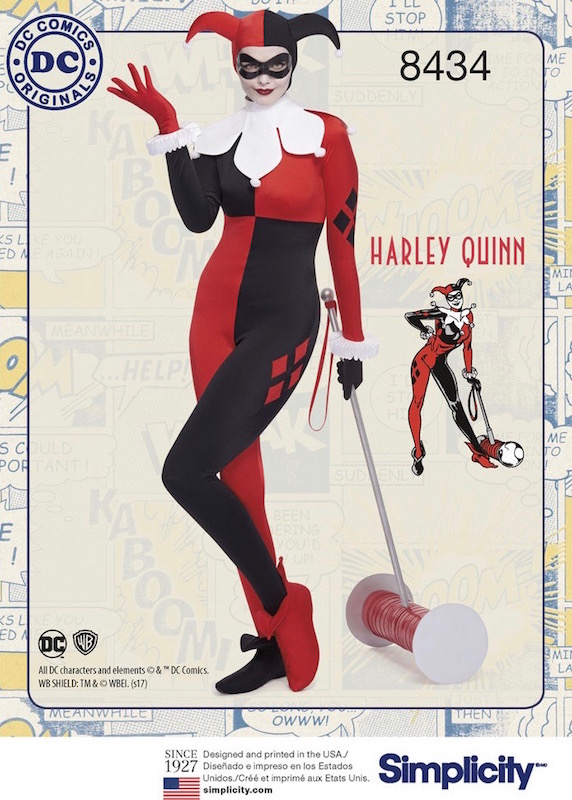 Harley Quinn costume pattern Simplicity 8434