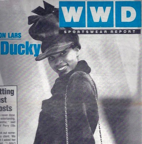 A Byron Lars look on the cover of Women's Wear Daily, 1991