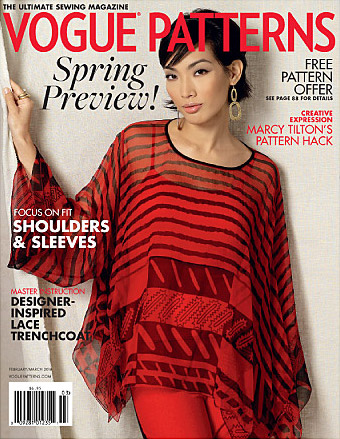 Vogue Patterns magazine, Feb/Mar 2016 (Zandra Rhodes cover)