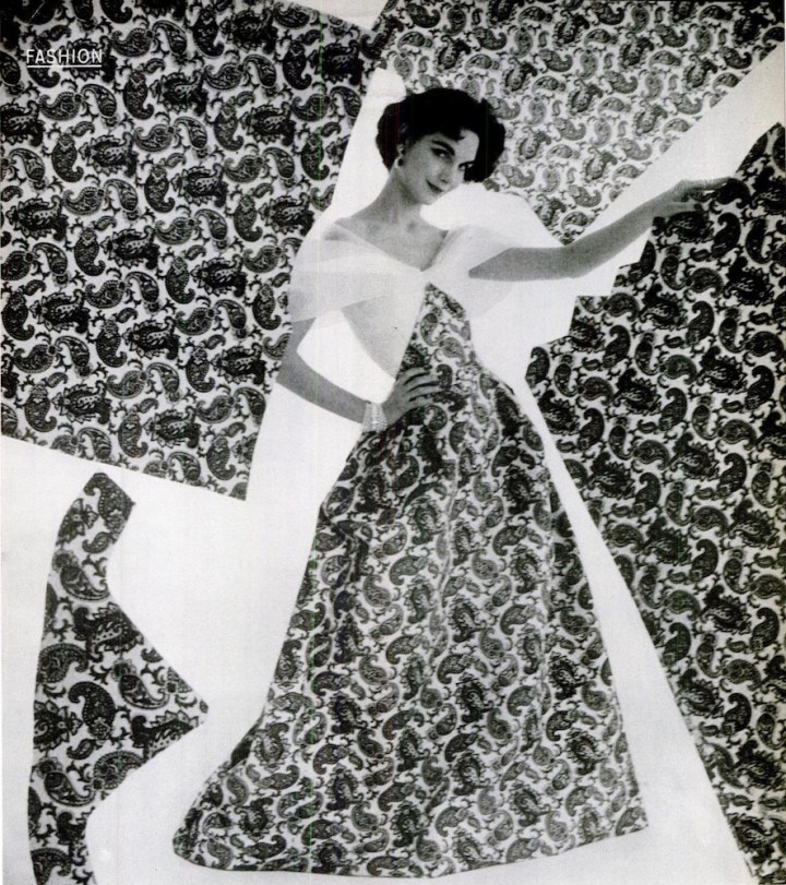 Scaasi evening skirt available as a Spadea pattern, Life June 4, 1956. Photo: Sharland