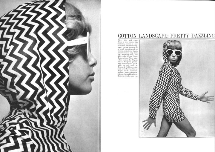 "Cotton Landscape: Pretty Dazzling" - Pattie Boyd photographed by Brian Duffy, 1965