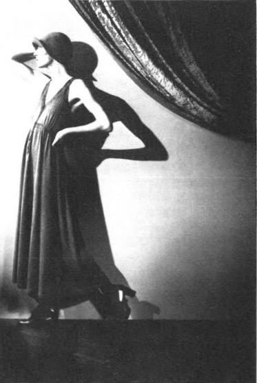 Anjelica Huston photographed by David Bailey in Jean Muir, 1973