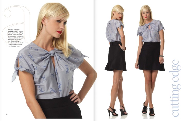 Rachel Comey article with V1170, Vogue Patterns, February/March 2010.