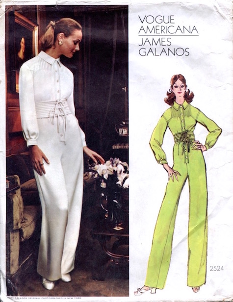 1970s James Galanos jumpsuit pattern - Vogue 2524