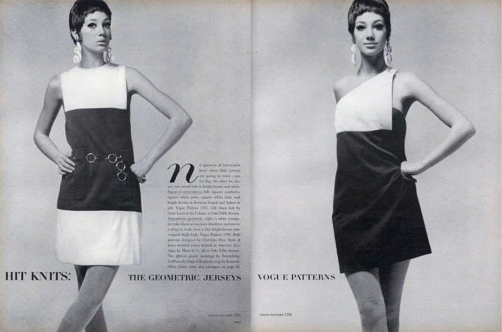 Marisa Berenson photographed by Gianni Penati in Dior patterns 1787 and 1792