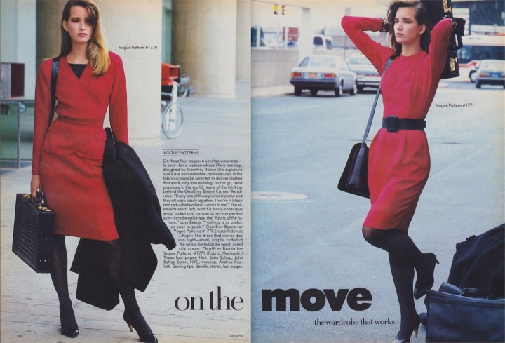 Vogue 1770 and 1771 by Geoffrey Beene, photographed for Vogue by Denis Piel