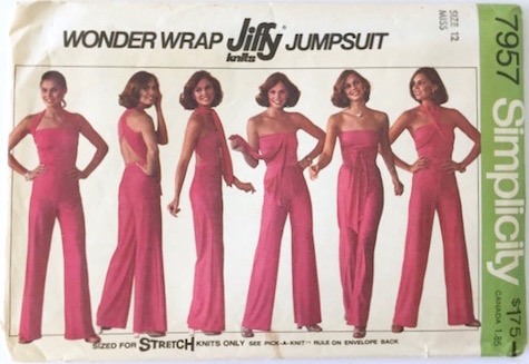 1970s Wonder Wrap Jiffy knits Jumpsuit pattern Simplicity 7957