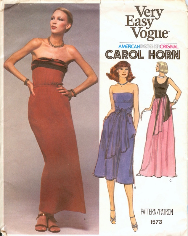 1970s Carol Horn dress pattern Vogue 1573