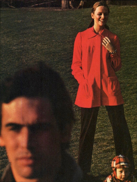 Maternity top and pants pattern Vogue 8079 photographed by Art Barclay, 1971