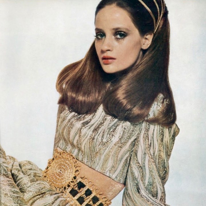 Celia Hammond photographed by David Bailey for British Vogue, fall 1968