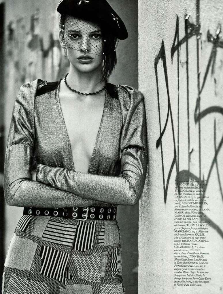 Amanda Murphy photographed by Lachlan Bailey in Laroche by Adam Andrascik, for Vogue Paris September 2015