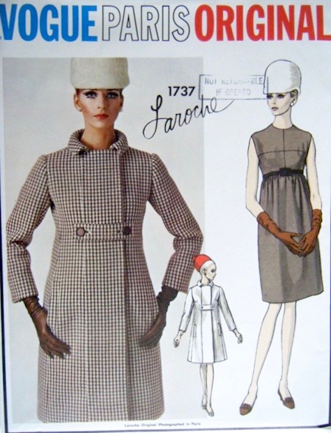1960s Laroche dress and coat pattern Vogue Paris Original 1737