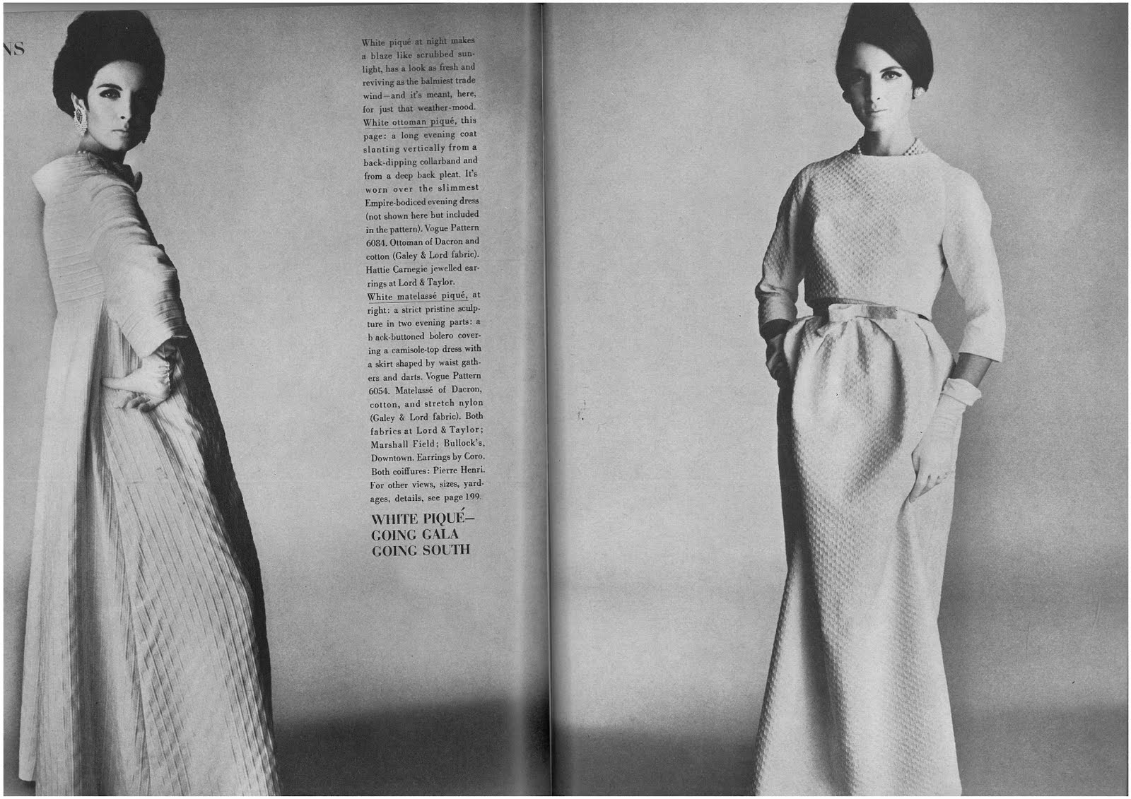 Vogue 6084 and 6054 as worn by Mirella Petteni in Vogue, 1963