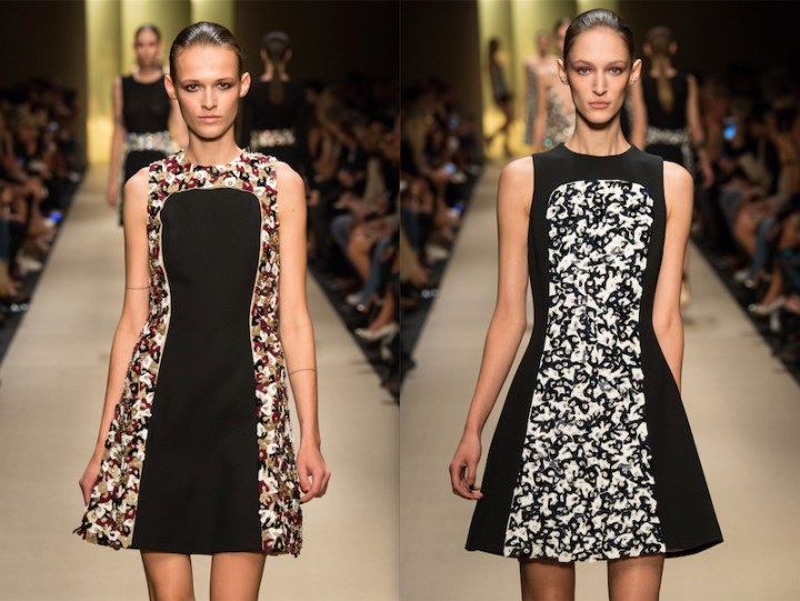 Guy Laroche Spring 2015 giant pailette shift dresses by Marcel Marongiu
