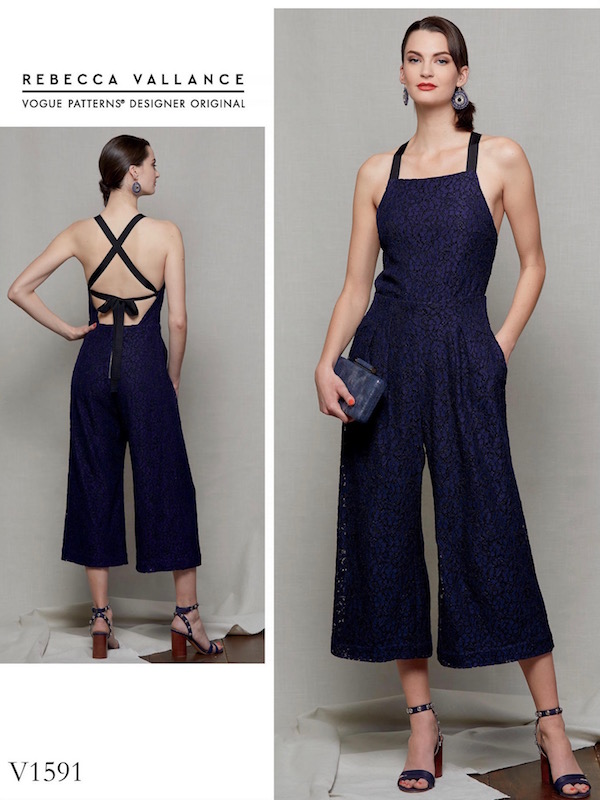 Rebecca Vallance Dolce Vita jumpsuit pattern Vogue 1591