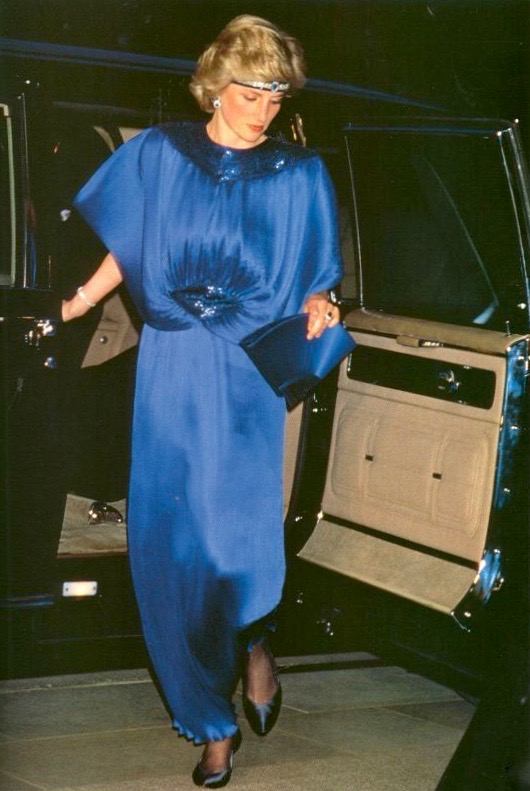 Diana, Princess of Wales, wears Yuki to a banquet hosted by Emperor Hirohito in May, 1986