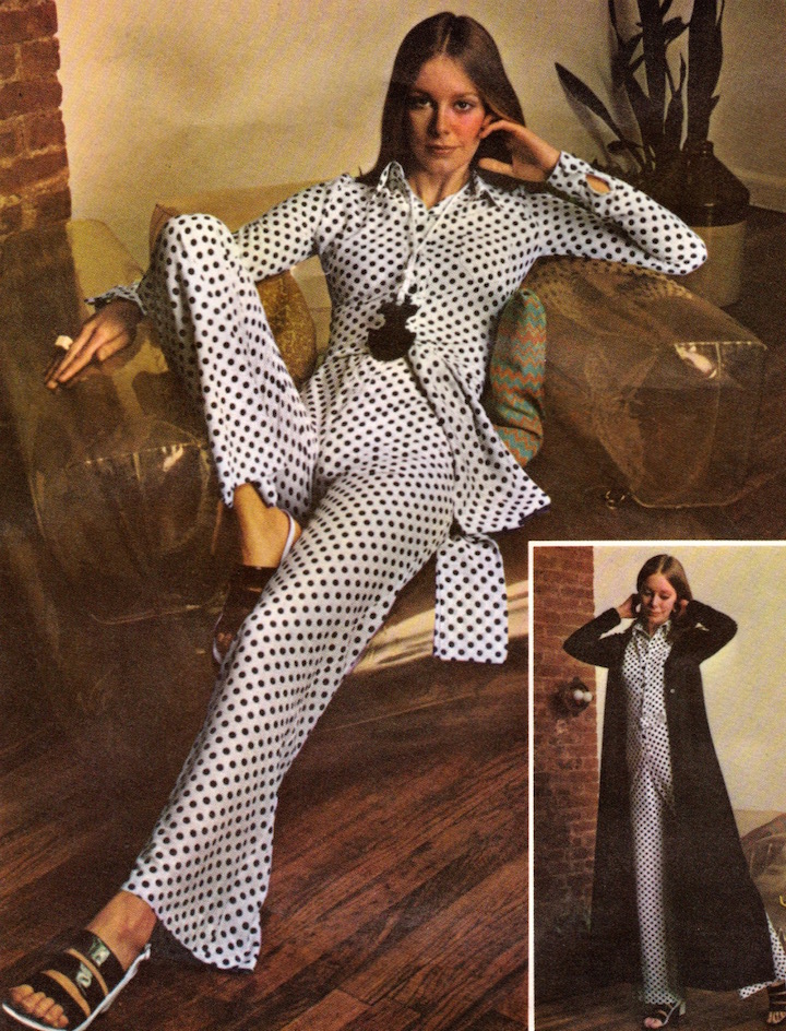 Mary Quant's Butterick 5857 jumpsuit in the Fall 1970 catalogue