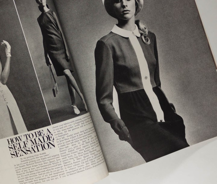 1960s Jean Muir of Jane & Jane and Mary Quant dress patterns Butterick 3722, 3707, 3716