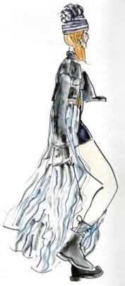 Grunge Perry Ellis by Marc Jacobs - Gladys Perint Palmer illustration in L'Officiel, February 1993