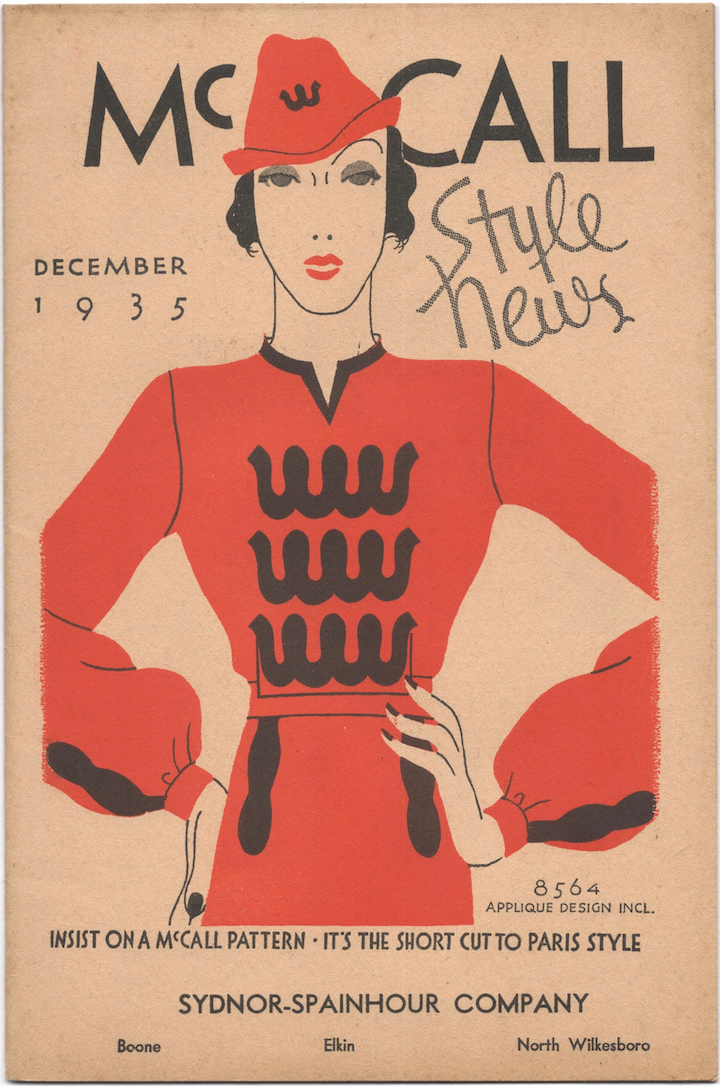 McCall Style News, December 1935.
