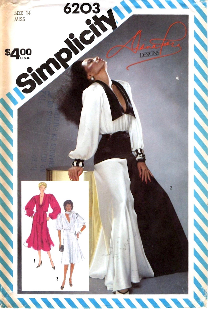 1980s Diana Ross Designs pattern - Simplicity 6203