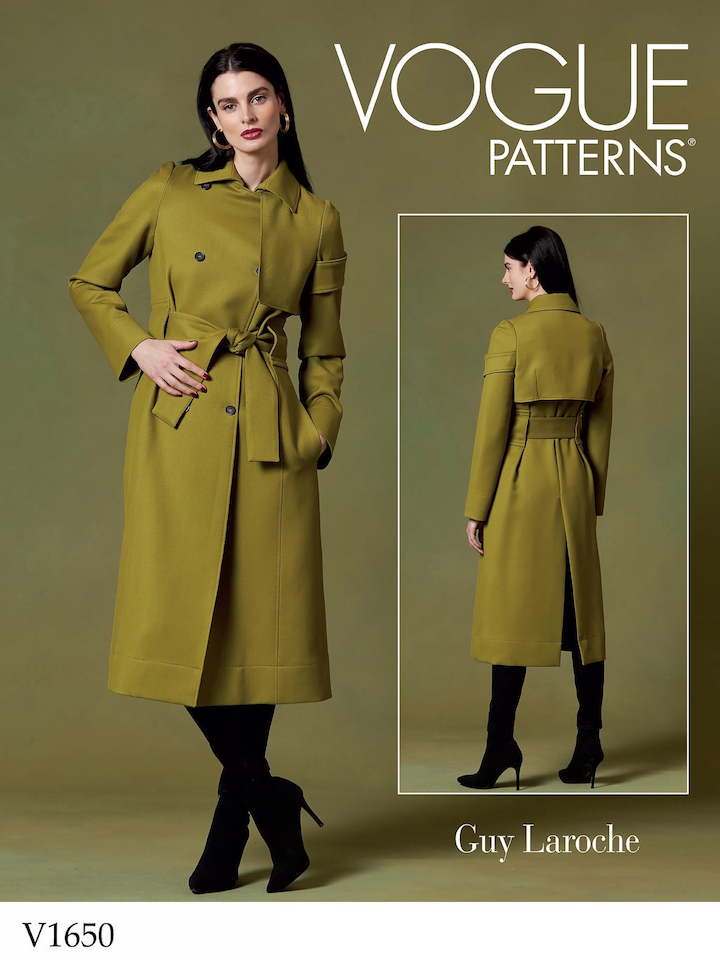 Adam Andrascik for Guy Laroche FW 2017 trench coat pattern V1650