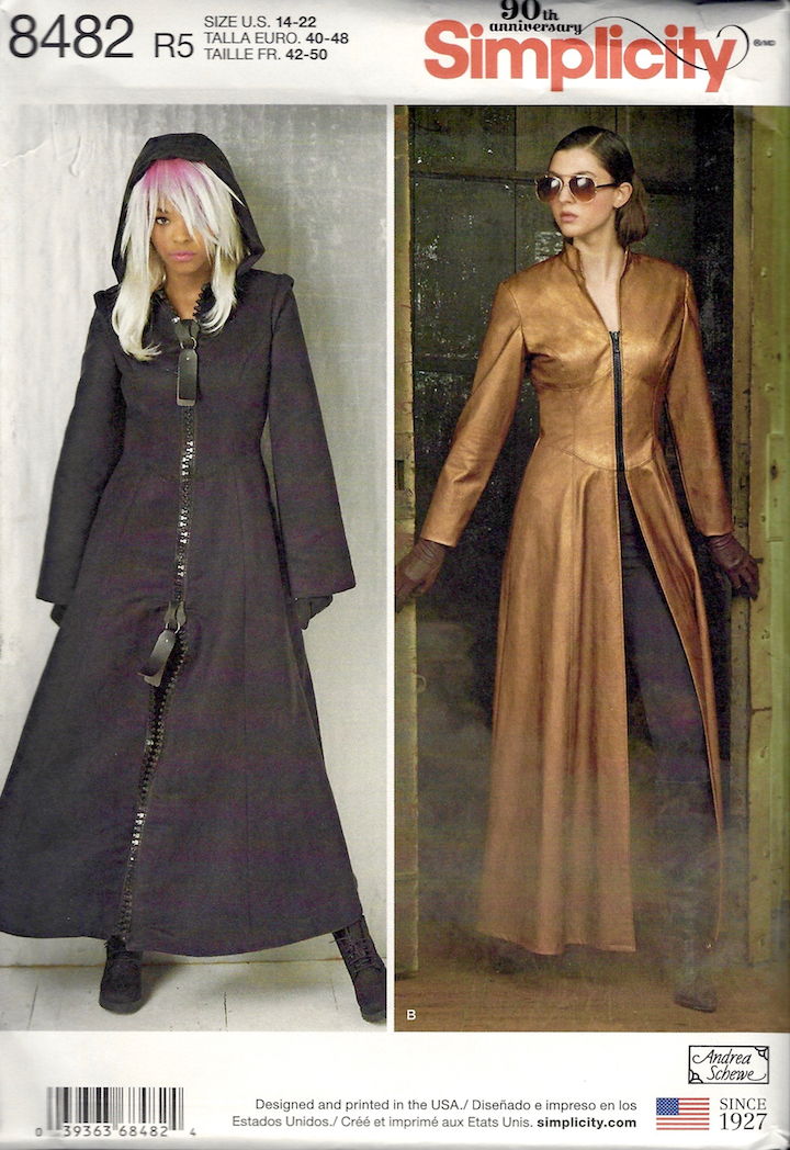 Kingdom Hearts and Trinity from the Matrix costume pattern - Simplicity 8482 (2017)