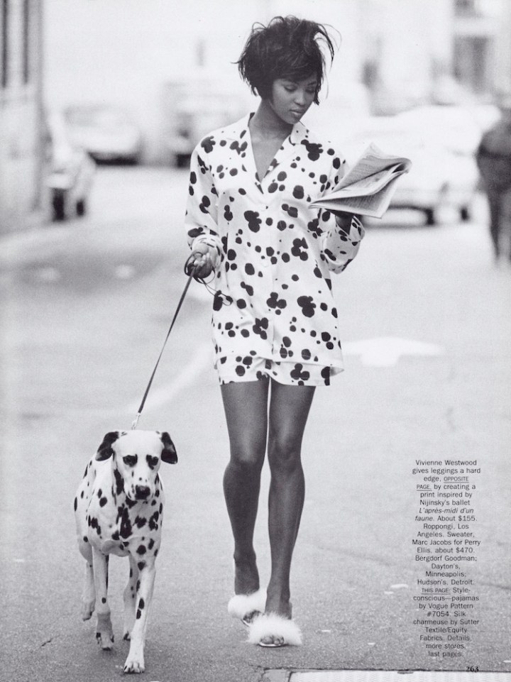 "Seeing Spots" by Peter Lindbergh - Vogue pattern 7054 Women's robe and shorts (1987) "Additional information: shorten shorts."