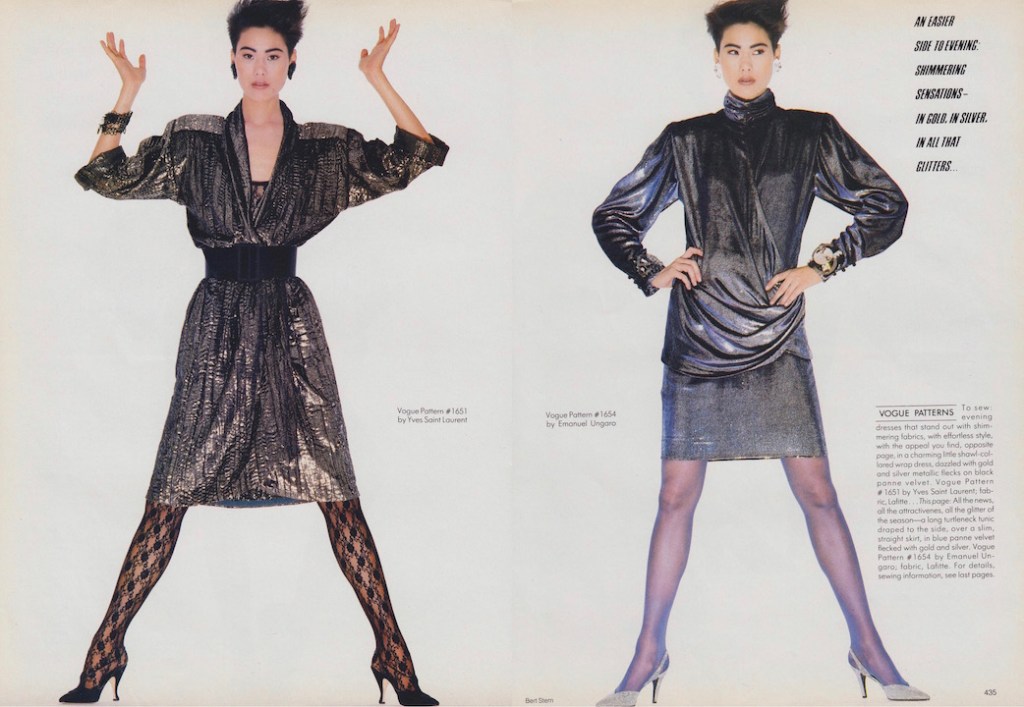 V1651, 1654 Vogue Nov 1985 Bert Stern