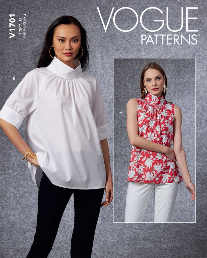 Vogue 1701 after The Row's Abel blouse