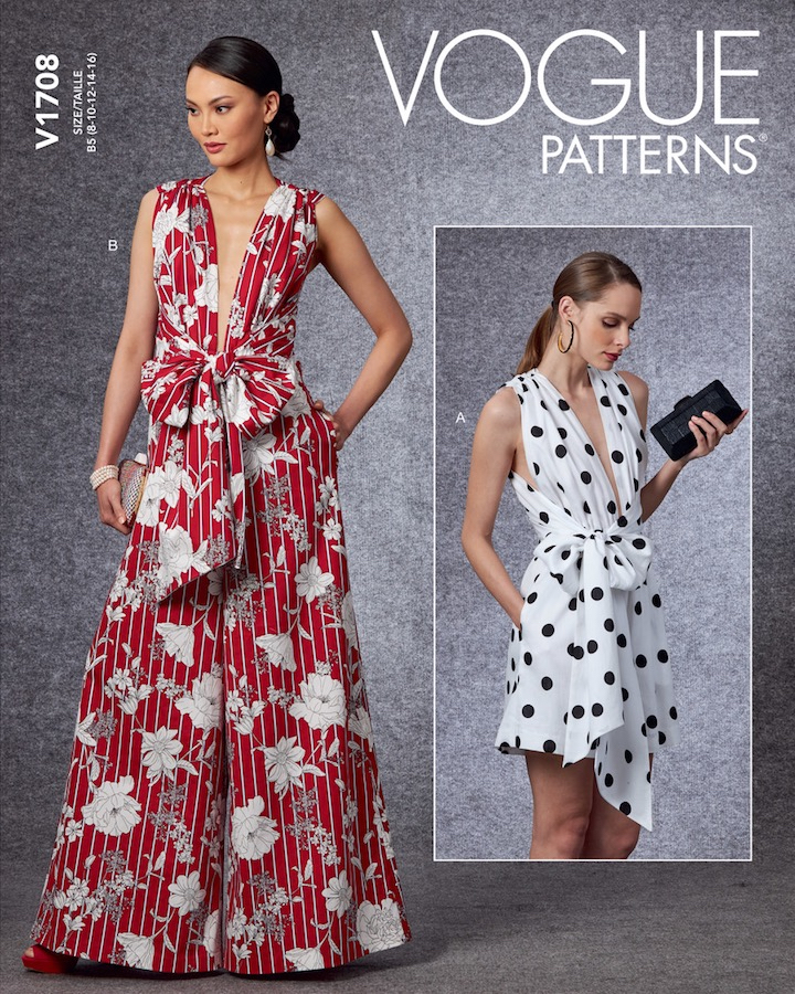Vogue 1708 jumpsuit or romper pattern after Oscar de la Renta (2020)