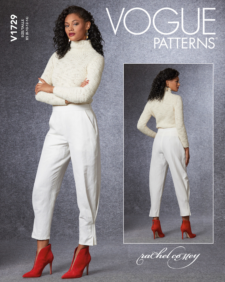 Rachel Comey Alter pants pattern Vogue 1729 (2020)