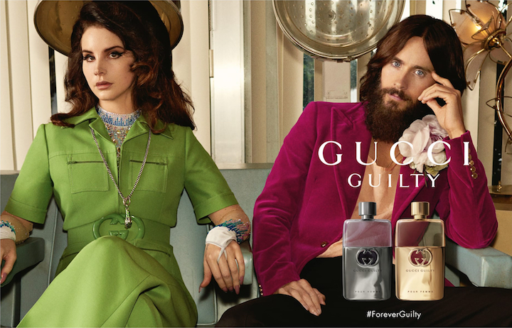 Lana Del Rey and Jared Leto in the Gucci Guilty fragrance campaign, 2019