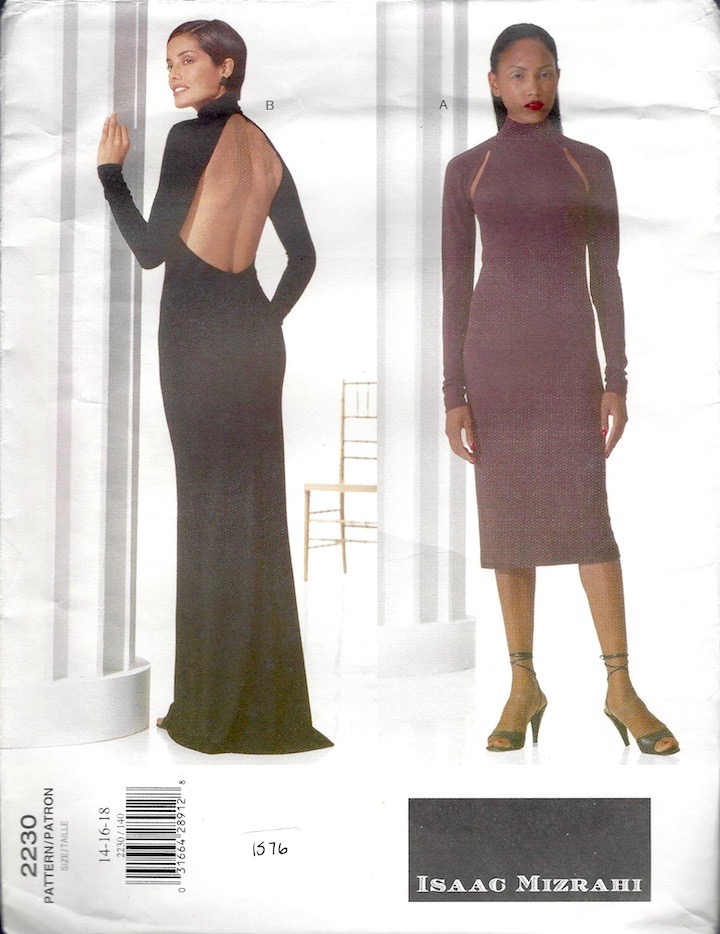 1990s Isaac Mizahi cocktail or evening dress pattern Vogue 2230 - LazyGreyCollectibles on Etsy
