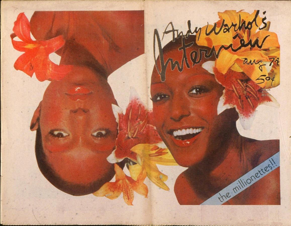 Billie Blair on the cover of Interview magazine, August 1974