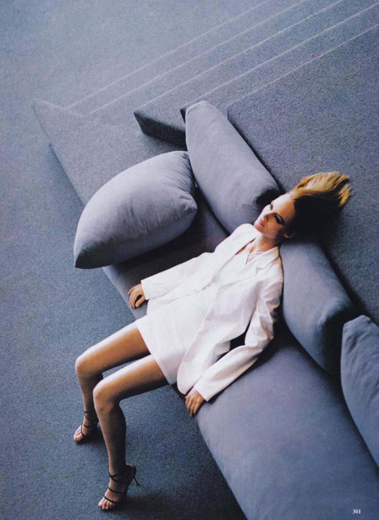 Amber Valetta in a jacket made from a Vogue pattern by Richard Tyler for Anne Klein